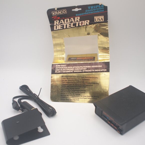 Vintage ￼Kraco Dual Superheterodyne Triple Conversion Radar Detector. KRD-9507 - Picture 3 of 4
